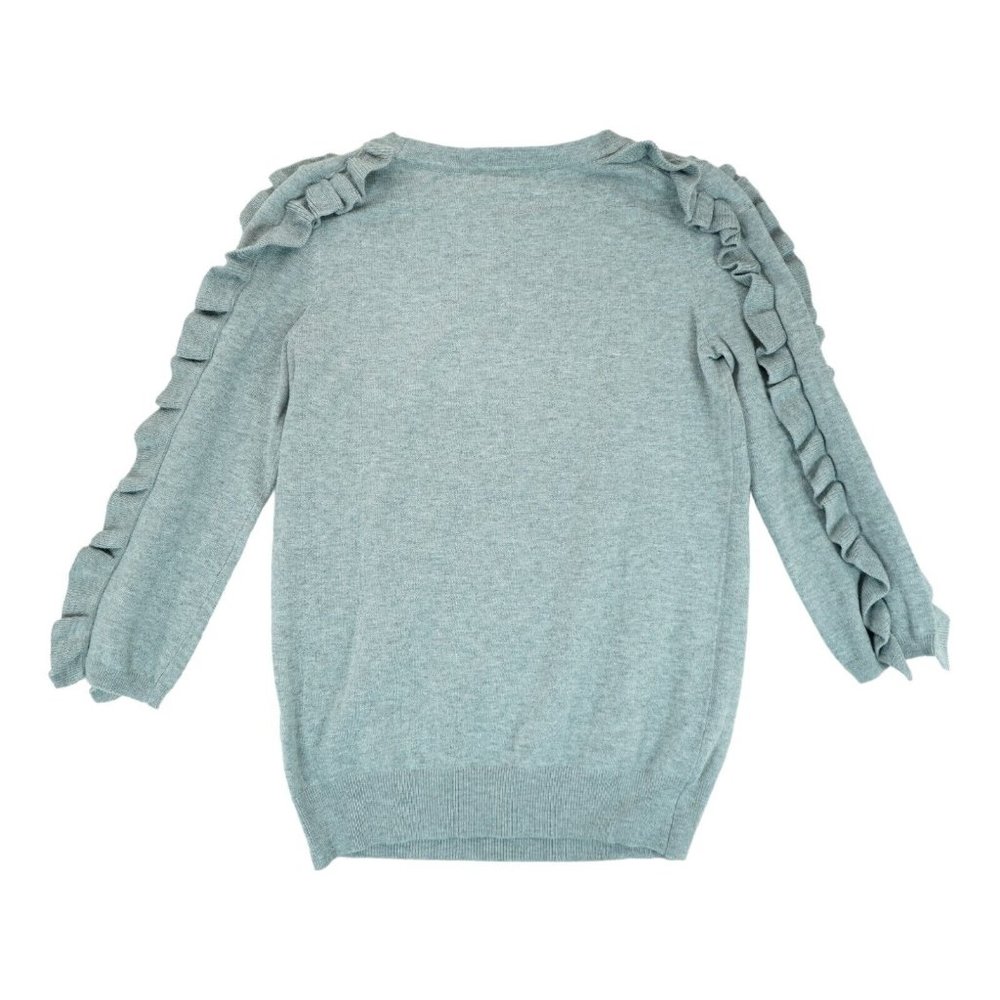 Philosophy Blush Ruffle Sleeve‎ Sweater ~3/4 Length Sleeve ~Size XS ~ Gray